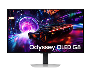 Samsung Odyssey OLED G8 S32FG812SU, OLED-skærm set forfra
