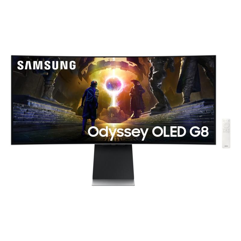 Samsung Odyssey OLED G8 34 tommer buet skærm set forfra